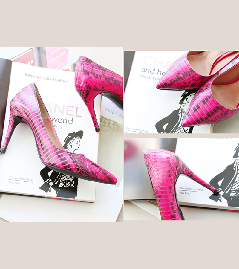 walking pink heel