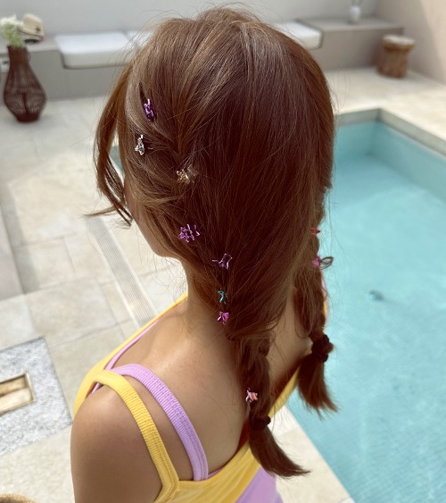 Colorful star hair clip